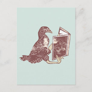 Carte Postale Weka Bird Lire un livre