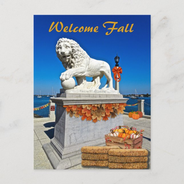 Carte Postale Welcome Fall Coastal St Augustine Floride (Devant)