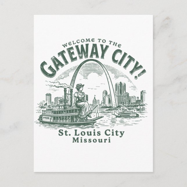 Carte Postale Welcome to the Gateway City St. Louis City Missour (Devant)