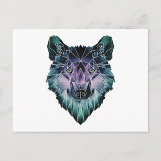 Carte Postale Wellcoda Epic Été Wolf Visage Nature Fun