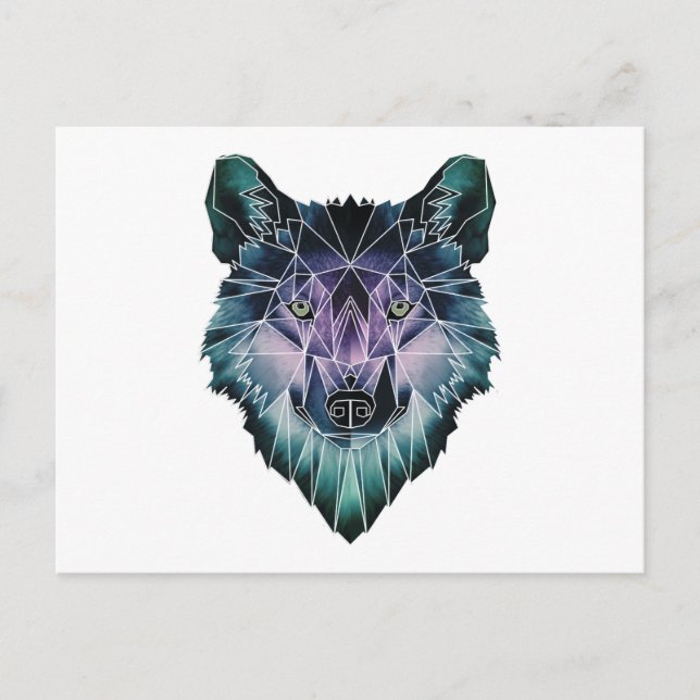 Carte Postale Wellcoda Epic Été Wolf Visage Nature Fun (Devant)