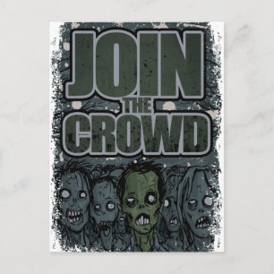Carte Postale Wellcoda Zombie Monster Crowd Morts Effrayant