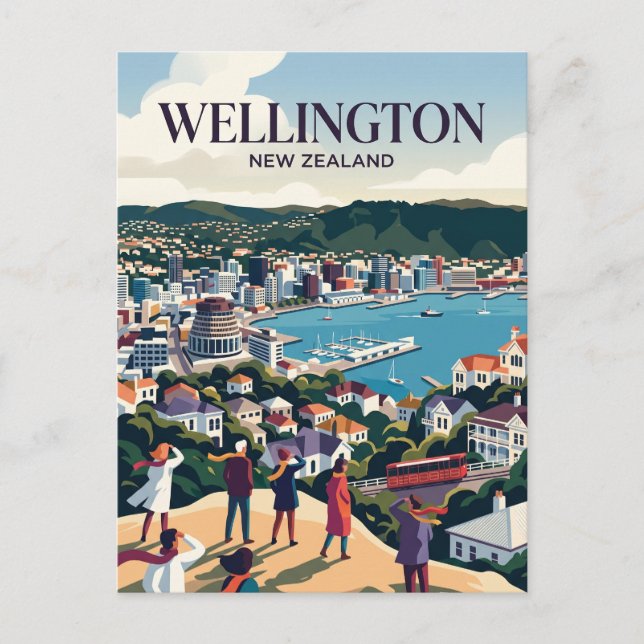 Carte Postale Wellington Nouvelle-Zélande (Devant)