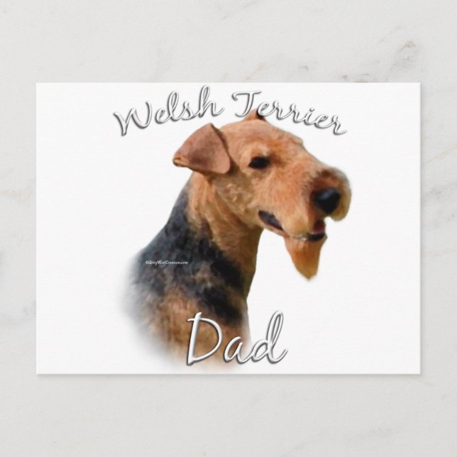 Carte Postale Welsh Terrier Papa 2 (Devant)