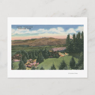 Carte Postale Wenatchee, Washington Vue sur les jardins omme # 2