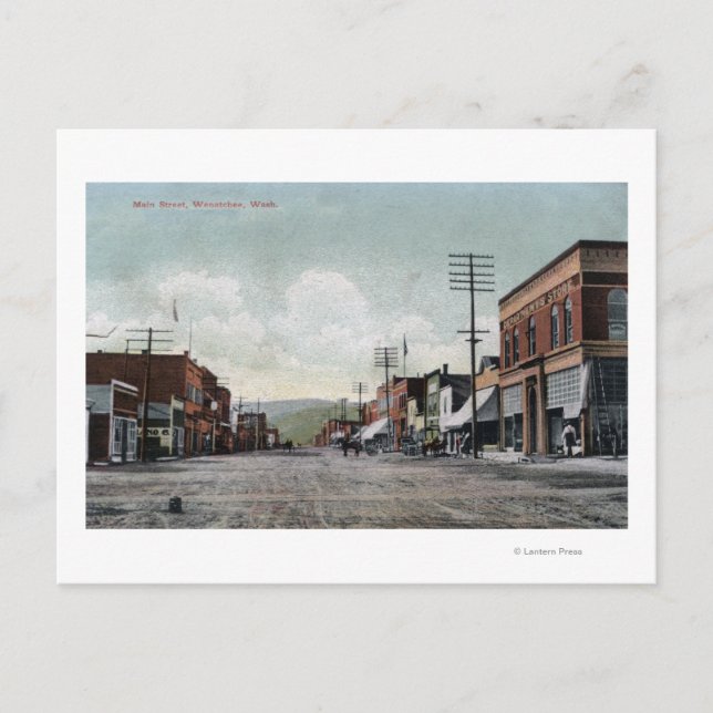 Carte Postale Wenatchee, WashingtonView de Main Street (Devant)