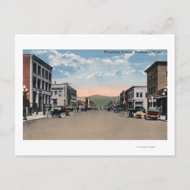 Carte Postale Wenatchee, WashingtonWenatchee Avenue Scene # 2 (Devant)