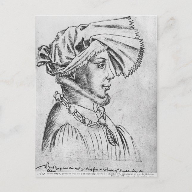 Carte Postale Wenceslaus I, premier duc de Luxembourg (Devant)