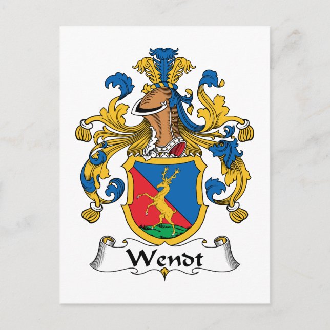Carte Postale Wendt Family Crest (Devant)
