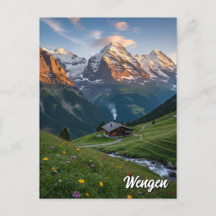 Carte Postale Wengen Suisse Travel