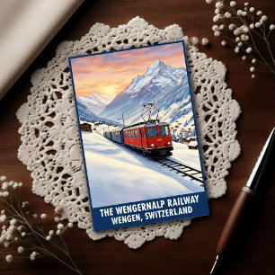 Carte Postale Wengen, Suisse : Voyage vintage des années 1960