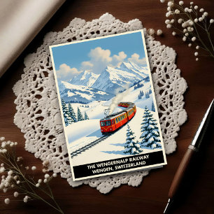 Carte Postale Wengen, Suisse : Voyage vintage des années 1960