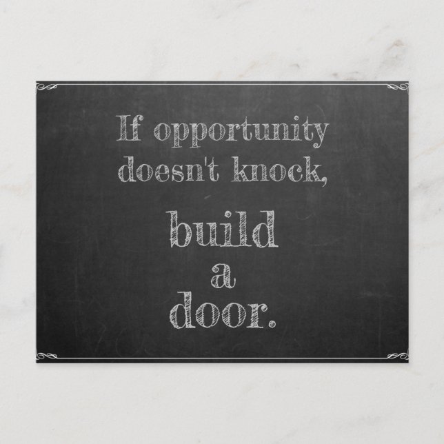 Carte Postale Wenn Gelegenheit nicht klopft (Devant)