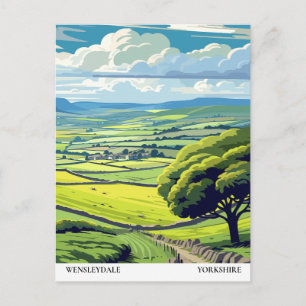 Carte Postale Wensleydale, Yorkshire Travel Vintage