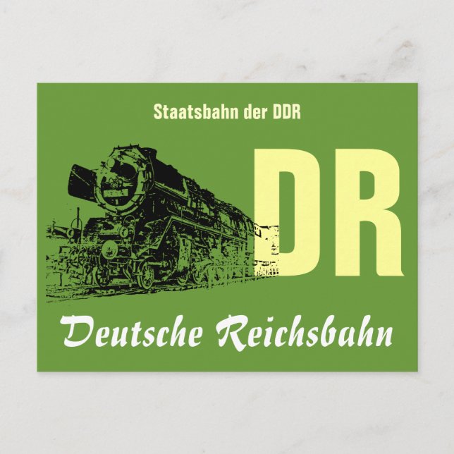 Carte Postale Werbedesign DDR Reichsbahn (Devant)