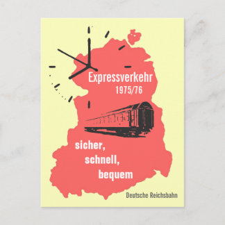Carte Postale Werbedesign Reiseverkehr Deutsche Reichsbahn DDR.
