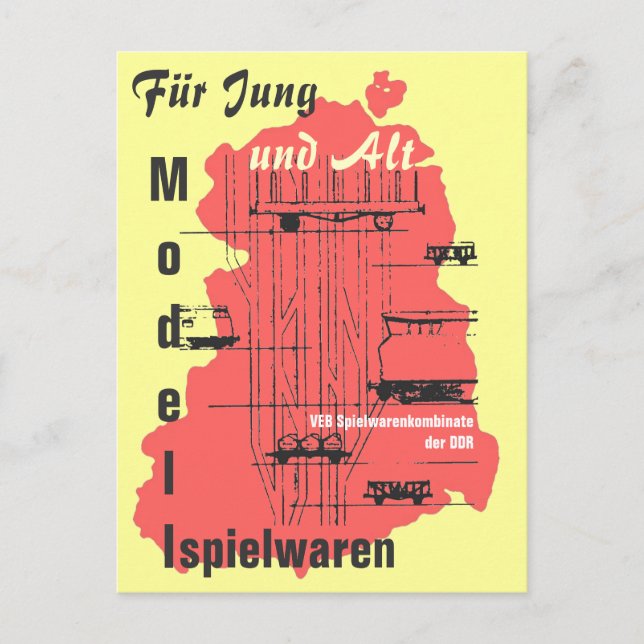 Carte Postale Werbung Modellspielwaren DDR. (Devant)