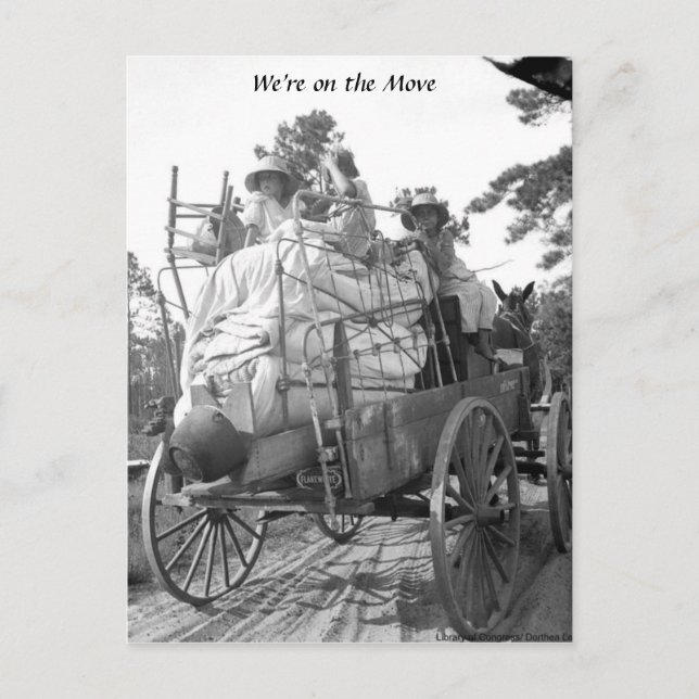 Carte postale We're on the Move (Devant)