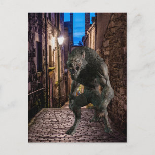 Carte Postale Werewolf dans la ville