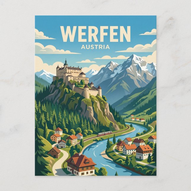 Carte Postale Werfen Autriche (Devant)