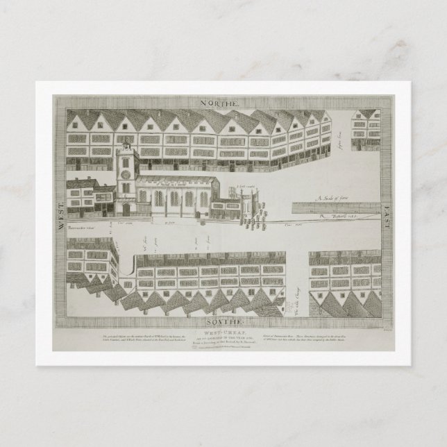 Carte Postale West Cheap comme il est apparu dans l'année 1585,  (Devant)