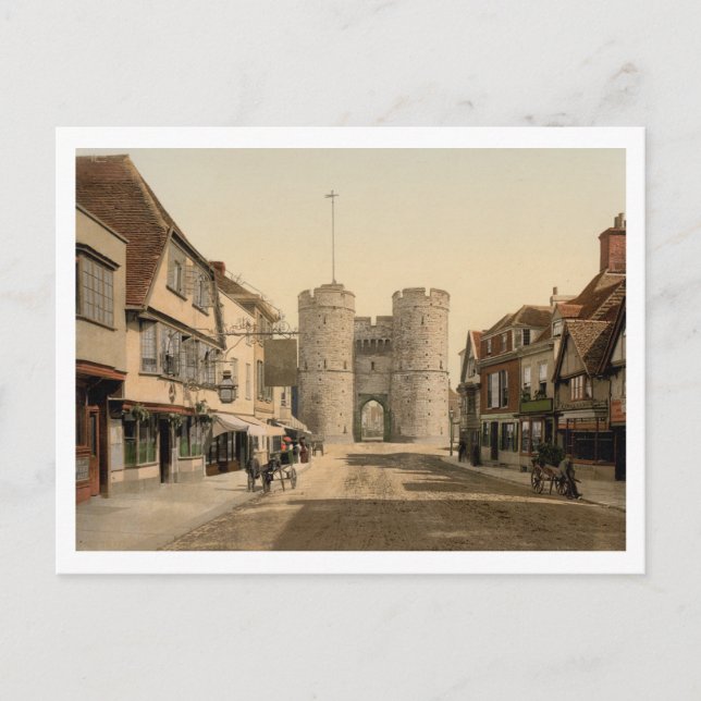 Carte Postale West Gate, Canterbury, Kent, Angleterre (Devant)