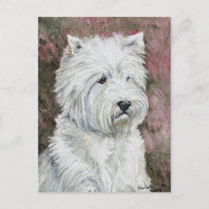 Carte postale West Highlland White Terrier Dog Art