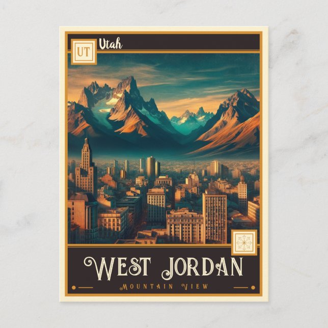 Carte Postale West Jordan, Utah | Vintage (Devant)