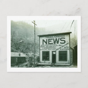 Carte Postale West Kootenay, Colombie-Britannique, Canada Vintag