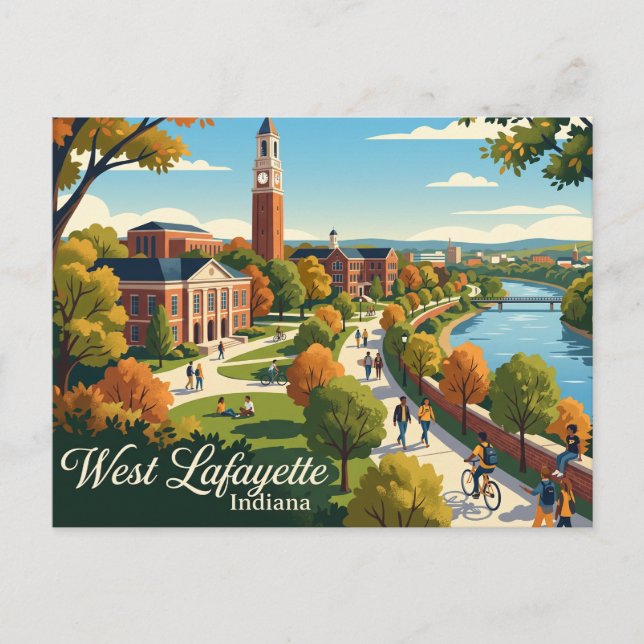 Carte Postale West Lafayette Indiana (Devant)