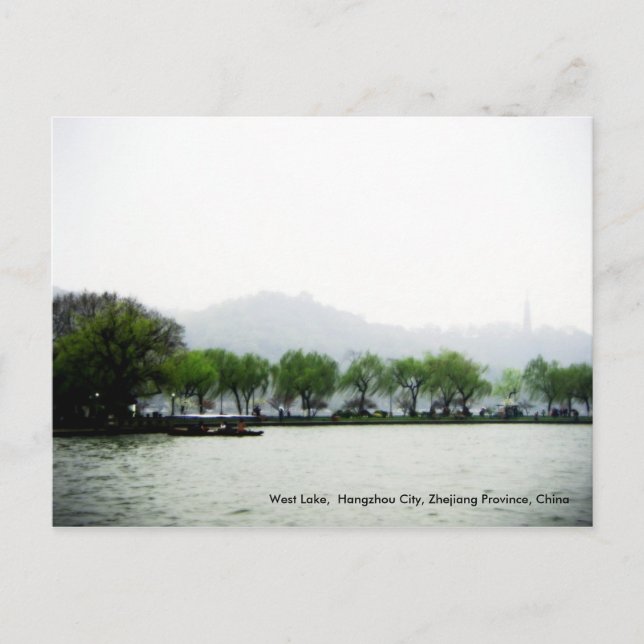Carte Postale West Lake, Hangzhou, Zhejiang, Chine (Devant)