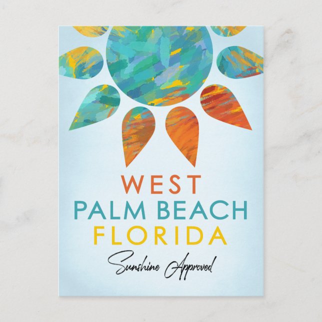 Carte Postale West Palm Beach Floride Sunshine Travel (Devant)