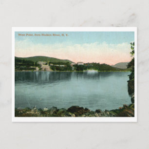 Carte Postale West Point de la rivière Hudson, NY Vintage