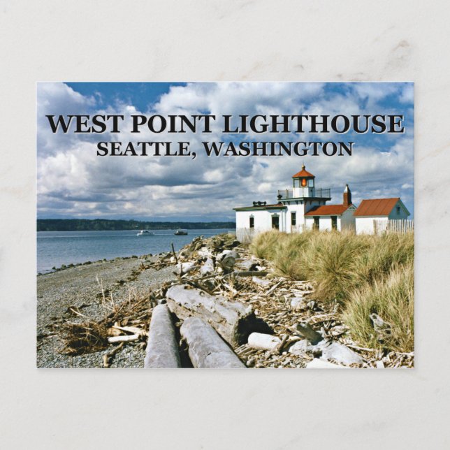 Carte Postale West Point Lighthouse, Seattle Washington (Devant)