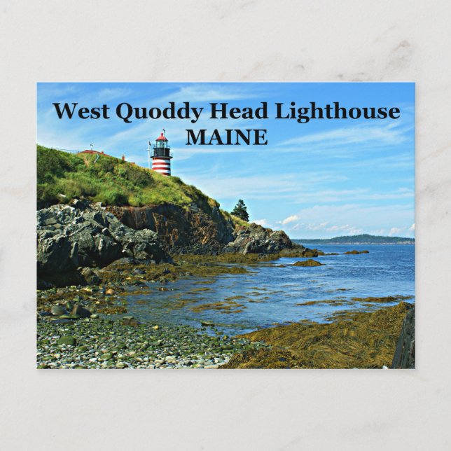 Carte Postale West Quoddy Head Lighthouse, Maine Postcard (Devant)