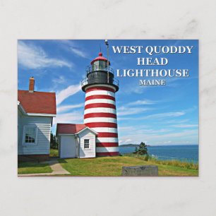 Carte Postale West Quoddy Head Lighthouse, Maine Postcard