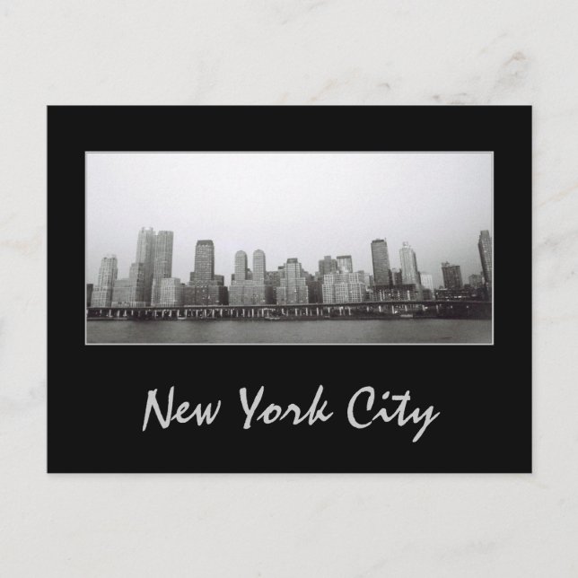 Carte postale West Side Skyline B&W (Devant)