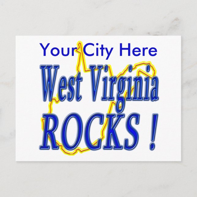 Carte Postale West Virginia Rocks ! (Devant)
