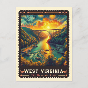 Carte Postale West Virginia Vincent Van Gogh inspiré
