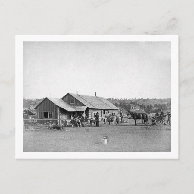 Carte Postale Western Ranch House dans le Dakota du Sud Photo (Devant)