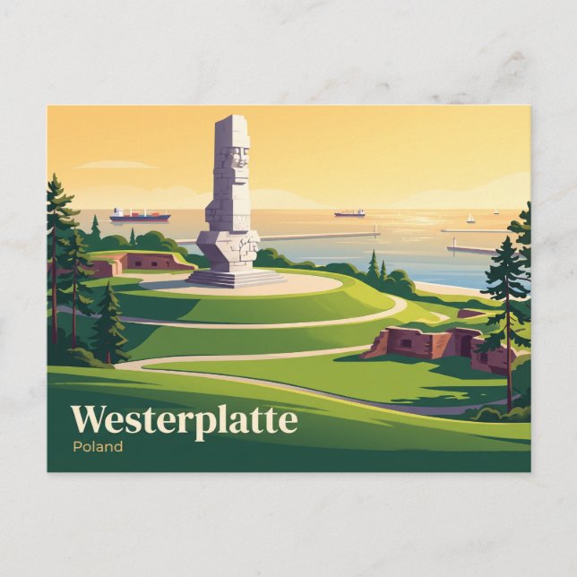 Carte Postale Westerplatte Pologne (Devant)