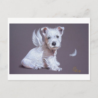 Carte Postale Westie Angel