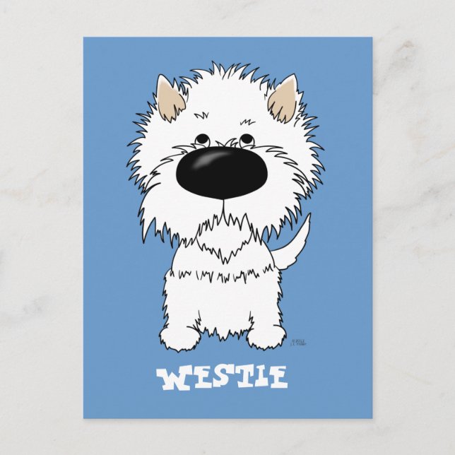 Carte Postale Westie du gros nez (Devant)