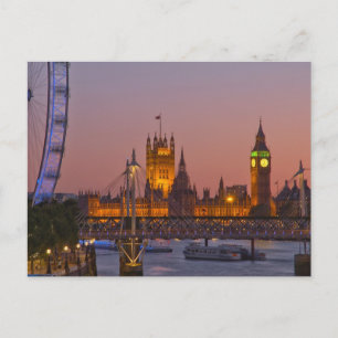 Carte Postale Westminster, Londres, Angleterre