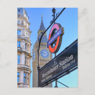 Carte Postale Westminster Station, Londres, UK Postcard