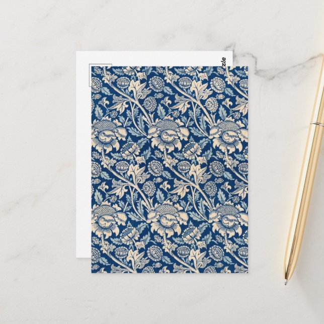 Carte Postale Wey, 1883 par William Morris (Devant/Arrière en situation)