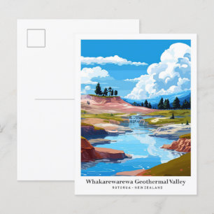 Carte Postale Whakareentrepwa Géothermie Valley Art Travel