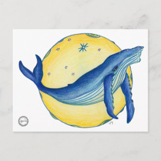 Carte Postale Whale Art, Sirian Starseed, Whale Postcard
