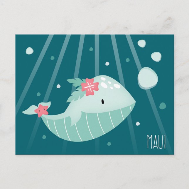 Carte postale "Whale Maui" (Devant)