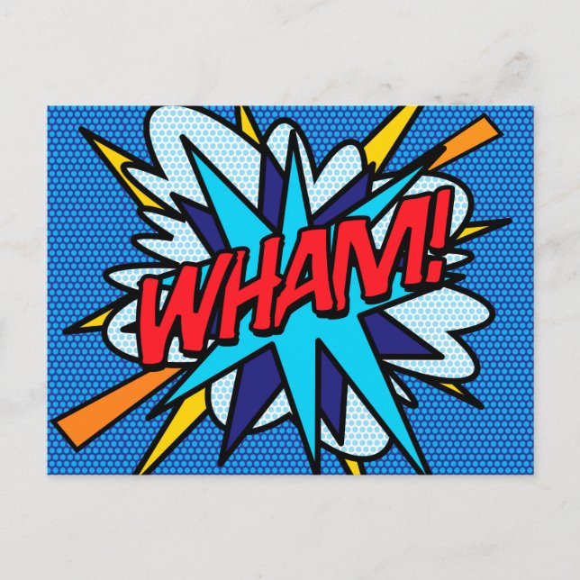 Carte Postale WHAM Amusant Rétro Bande Dessinée Pop Art (Devant)